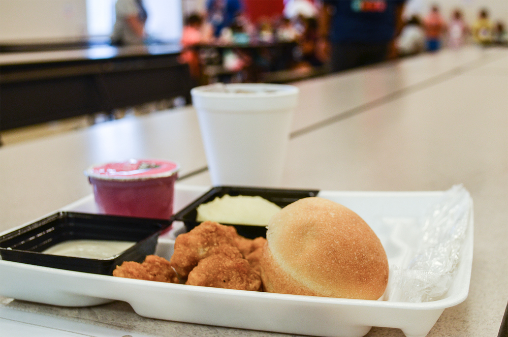 Food in the cafeteria